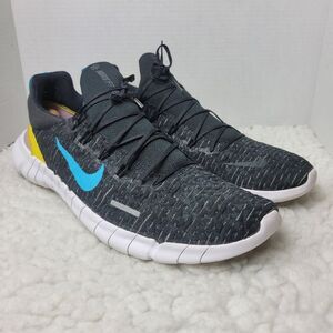 Nike Free RN 5.0 Next Nature Men's Size 15 Shoes Black Chlorine Blue Good Condit
